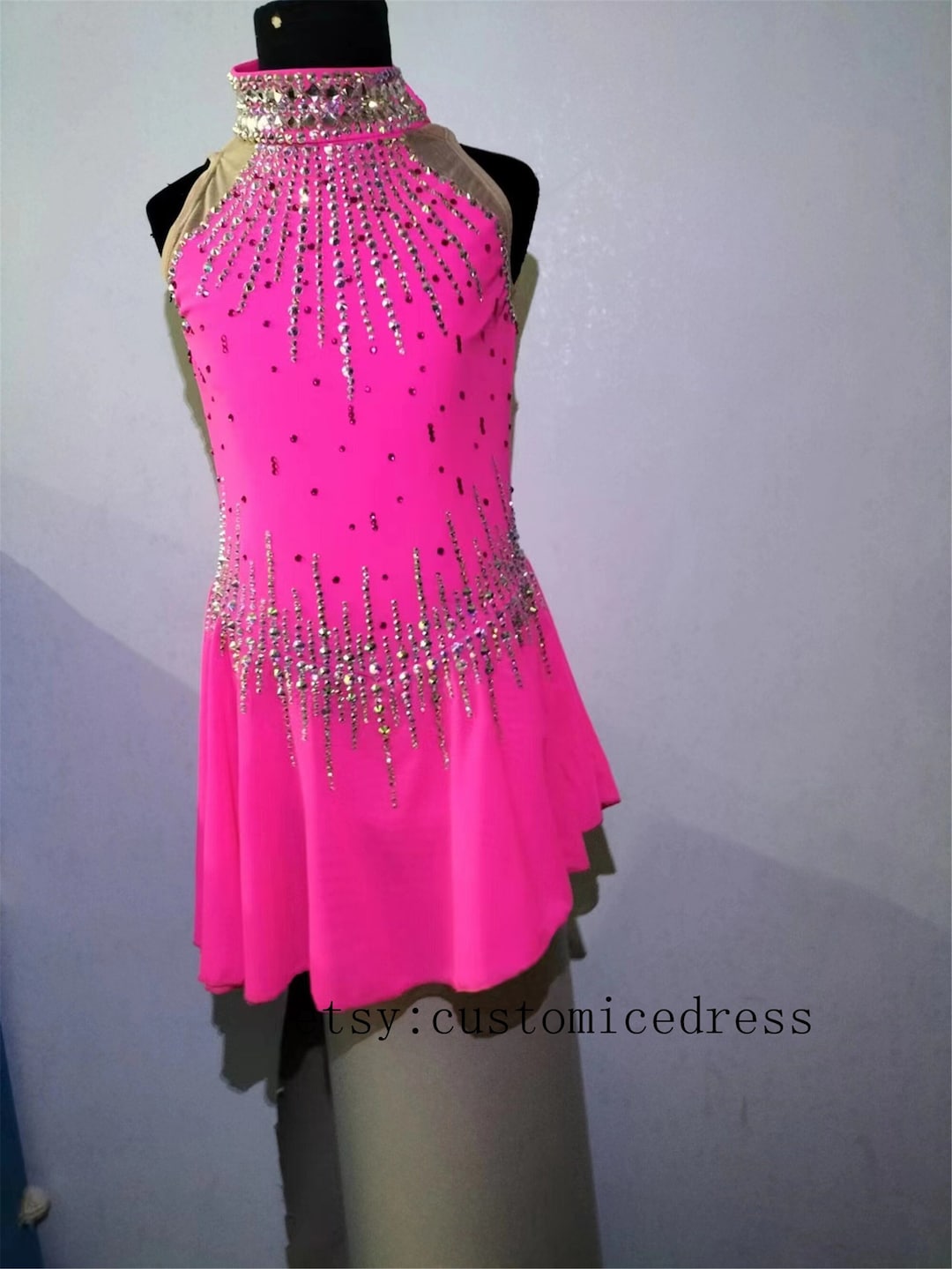 hot pink skater dress hot pink skater dress Bethany V-Neck Hot Pink Midi Skater Dress  Concepts