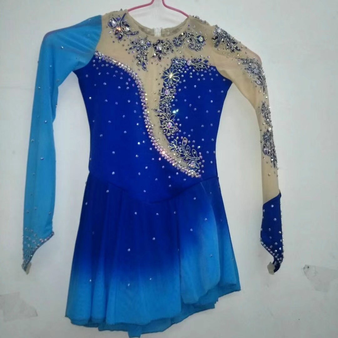 Custom Ice Skating Clothes for Girls Competition Spandex Beaded Etsy