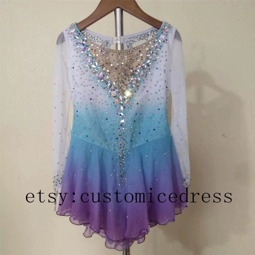 1210128 Purple Patterned Skater Dress main image 0