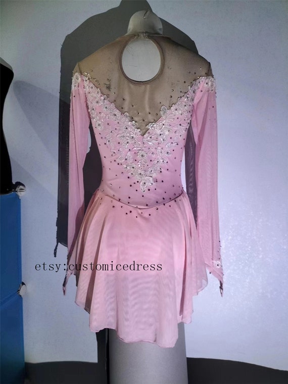 Pink Figure Skating Dress Girls Custom