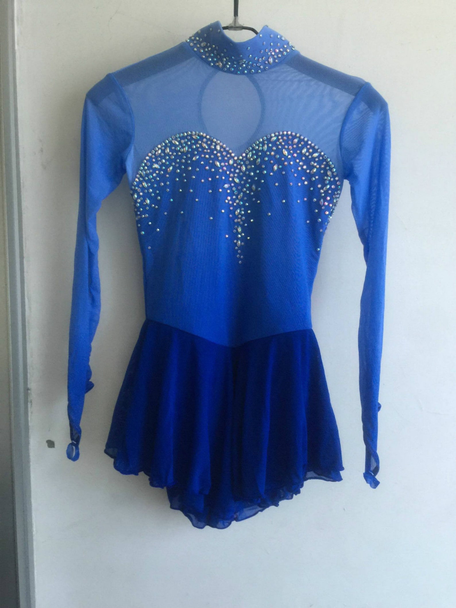 Blue Ice Skating Dress Custom Figure Skating Clothes for Girls Etsy