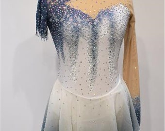 White Ice Skating Dresses for Women Competition Figure Skating Dresses Custom