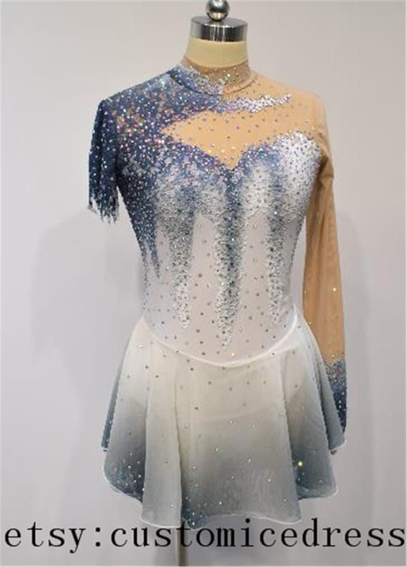 Vestidos blancos de patinaje sobre hielo para mujeres De - Etsy España Vestidos blancos de patinaje sobre hielo para mujeres De - Etsy España