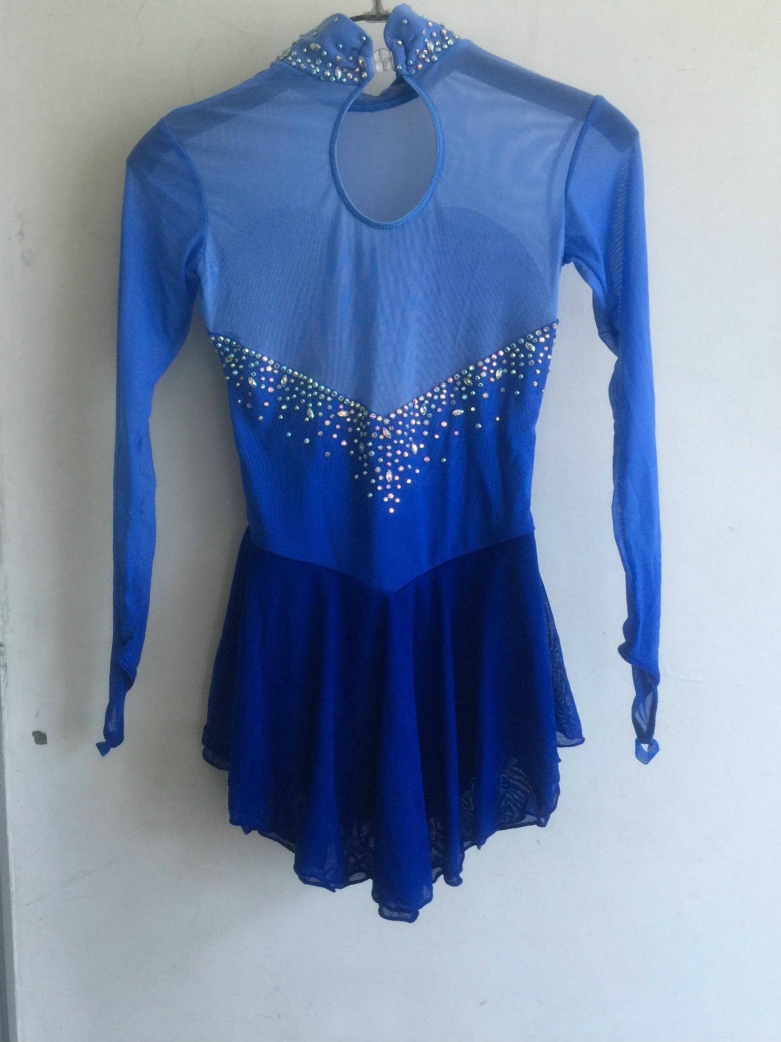 Blue Ice Skating Dress Custom Figure Skating Clothes for Girls Etsy