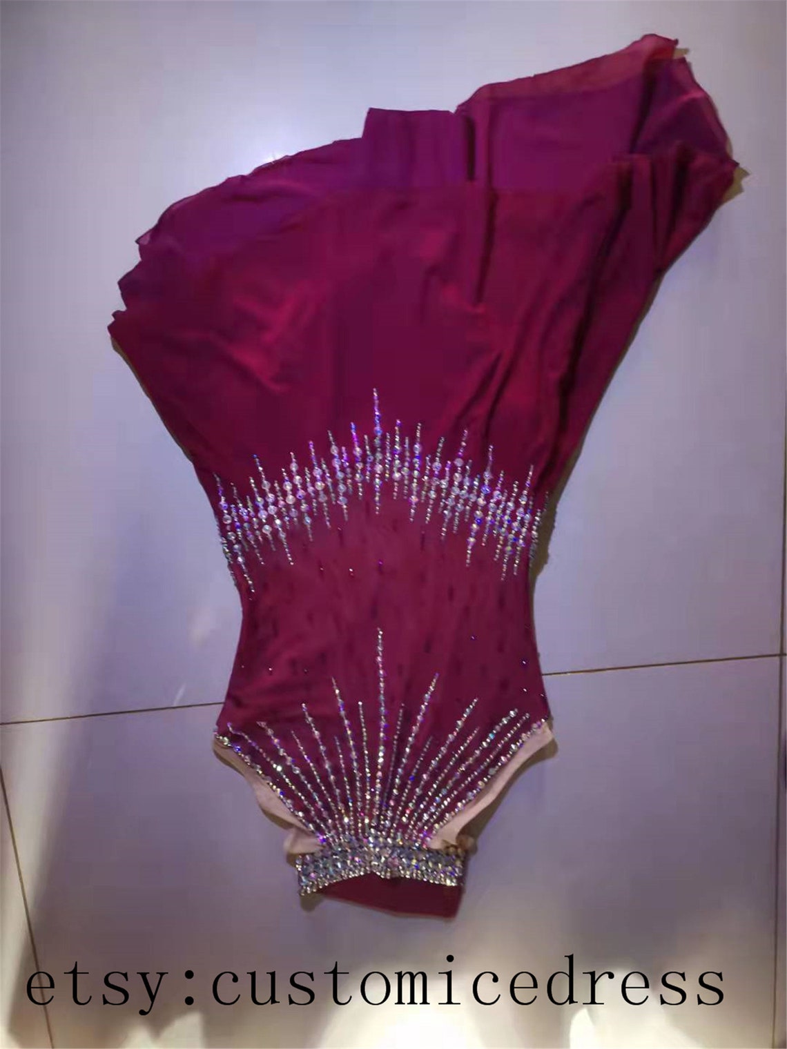 Red Figure Skating Dresses for Women Competition Ice Skating Etsy