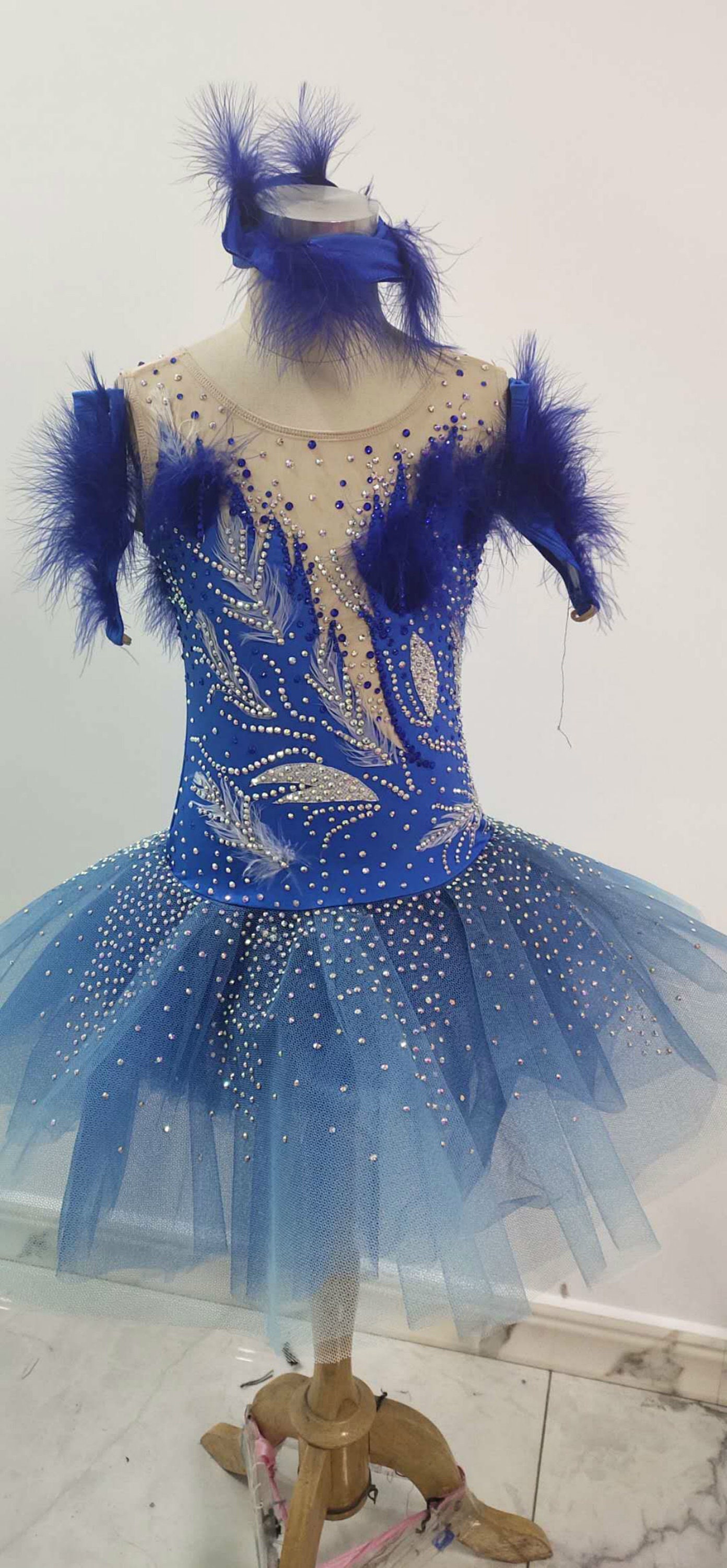 blue ice skating dress Light Blue Ice Skating Dresses Custom Girls Ice Skating Dress Custom Beaded Customize Competition Ice Dance Dress