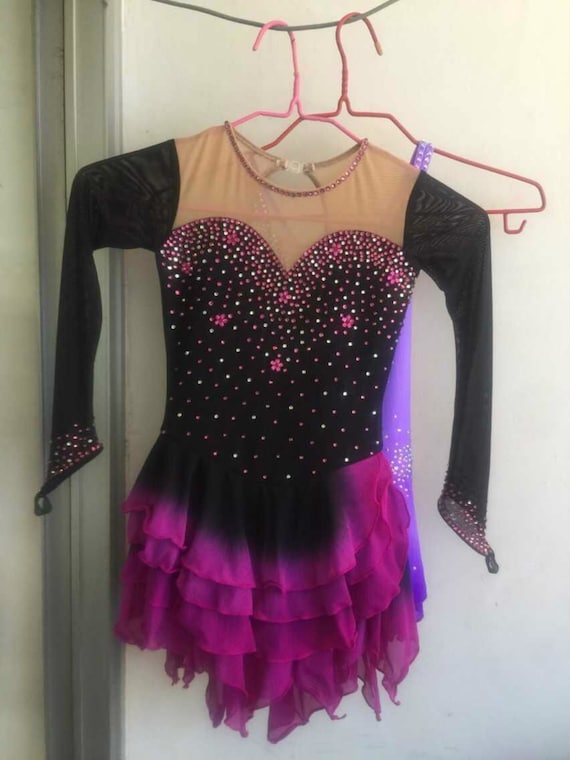 Purple Ice Skating Dresses Custom Adult Girls Figure Skating