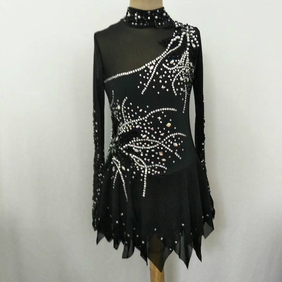 knee length dresses for ladies Intermezzo Ice Skating Dress in Black main image 0