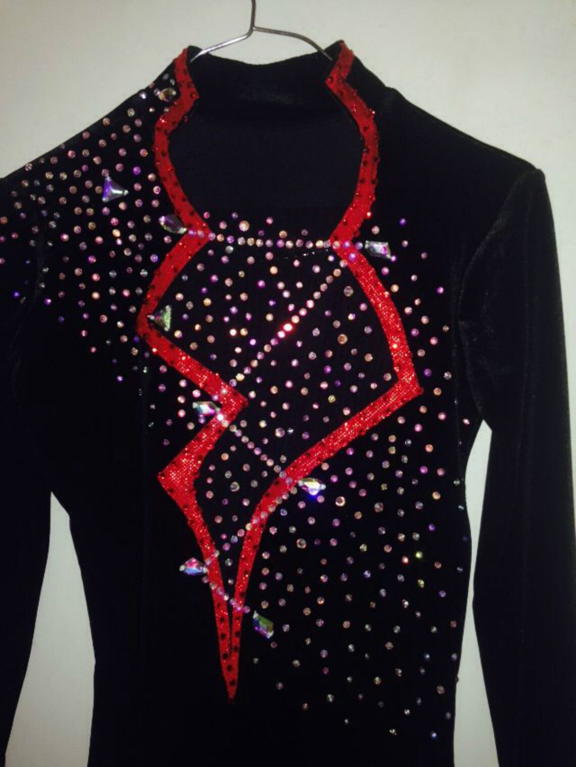 Men Figure Skating Suit for Competition Spandex Boys Black Ice Etsy