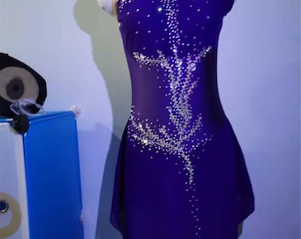 Eiskunstlaufkleider Für Mädchen Eiskunstlauf kleidung Lila