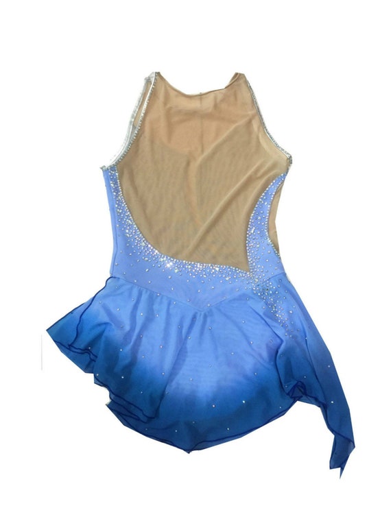 Blue Figure Skating Dress for Women Custom Ice Skating Dresses