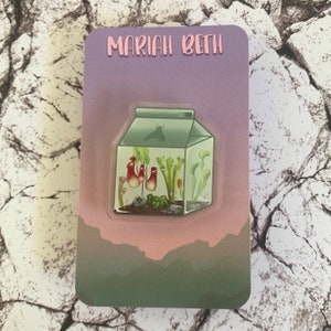 Carnivorous Plant Milk Carton Acrylic Pin - Greenhouse Terrarium Lapel Pin - Pitcher Plant - Venus Flytrap