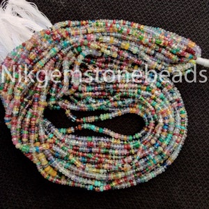 Natural Multi Semi Precious Rondelle Full 13.50"Inches Beads Strand, Multi Semi Precious Gemstone Beads, AAA+ Multi Semi Precious Beads