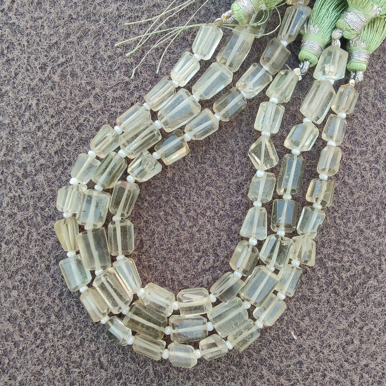 50/% Sale Natural Handmade Green Amethyst Faceted Tumble Beads Green Amethyst Tumble Shape Beads Faceted Tumble Shape Gemstone Beads.