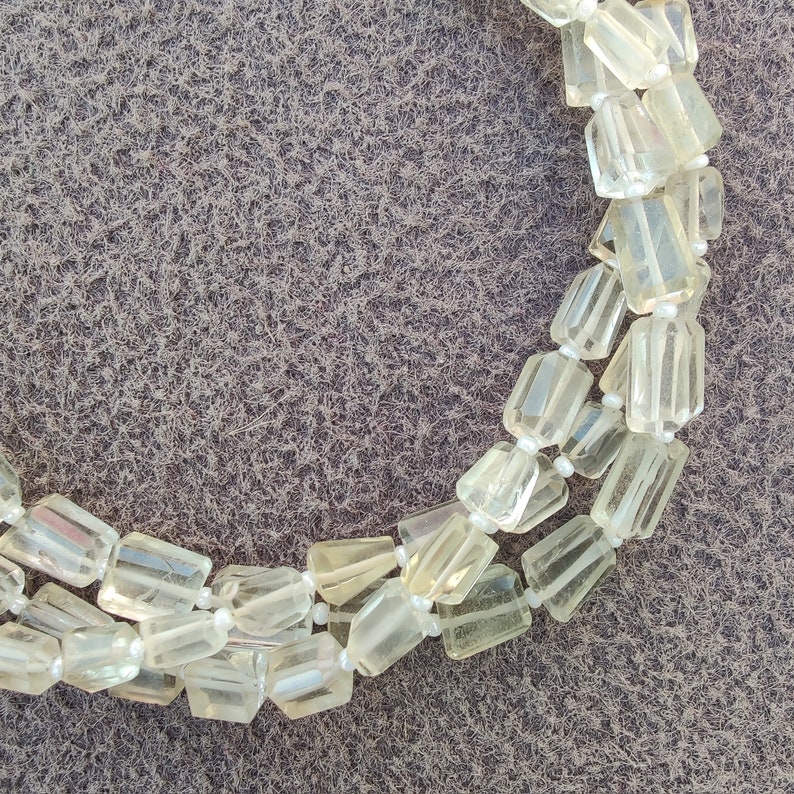 50/% Sale Natural Handmade Green Amethyst Faceted Tumble Beads Green Amethyst Tumble Shape Beads Faceted Tumble Shape Gemstone Beads.