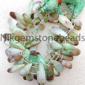 Natural Chrysoprase Faceted Drop Cut Gemstone Beads Chrysoprase Drop Shape Beads AAA Chrysoprase Beads. 17 Pcs Faceted Drop Cut Beads
