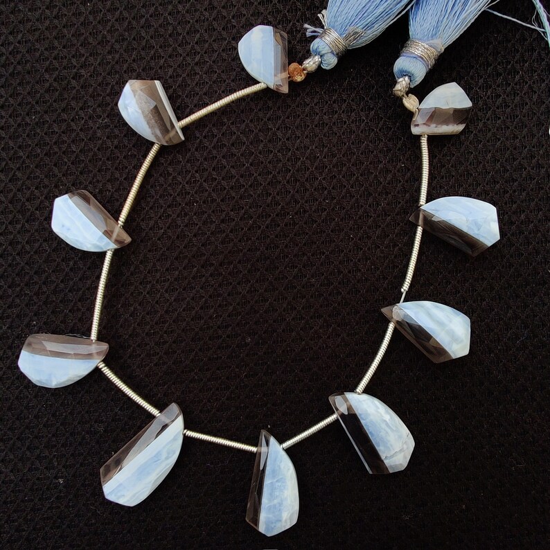 8 inches natural bio blue opal fancy shape briolette,bio opal 830-840mm approx