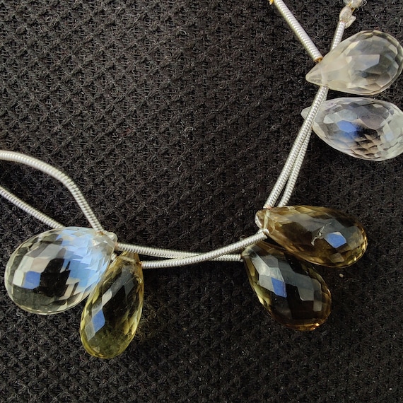 6pcs 3pairs natural Amethyst gemstone beads 2 loop handmade Pearls charm drops genuine fresh water Pearls drop