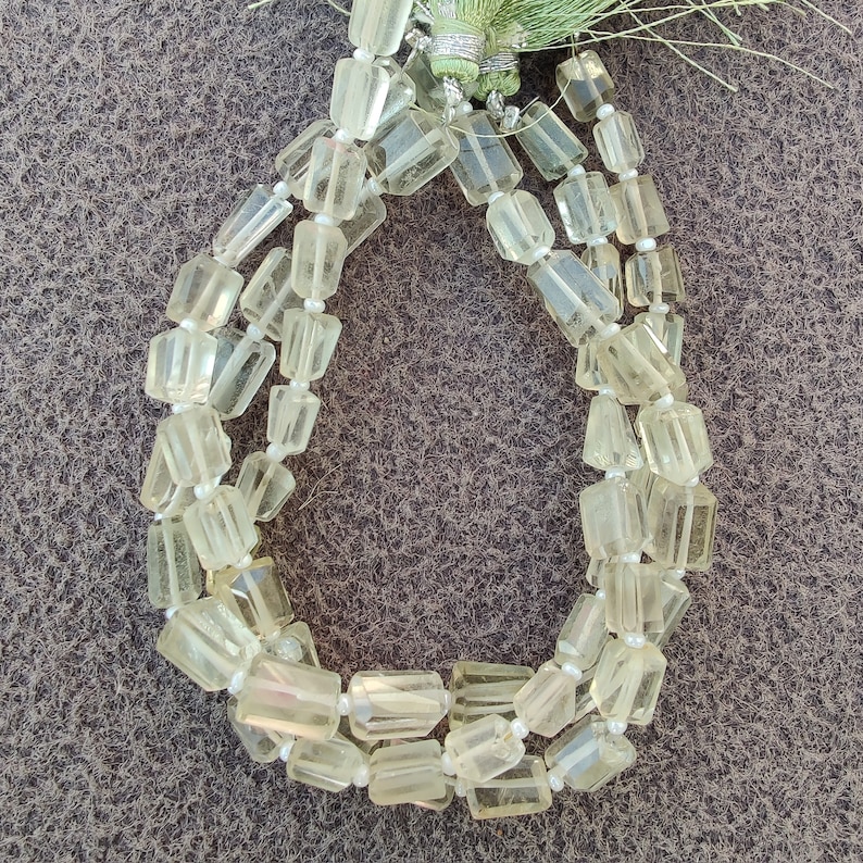 50/% Sale Natural Handmade Green Amethyst Faceted Tumble Beads Green Amethyst Tumble Shape Beads Faceted Tumble Shape Gemstone Beads.