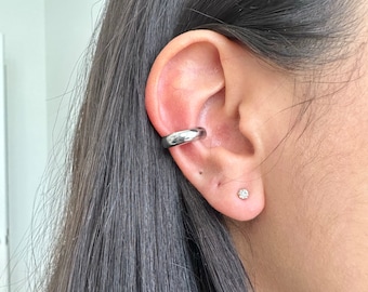 Cartilage Ear Cuff Earrings, Minimalist Ear Cuff, Ear Cuff No Piercing, Waterproof Jewelry, Fake Piercing