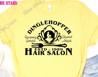 Dinglehopper Hair Salon Shirt, Little Mermaid T-shirt, Ariel Tee E4147