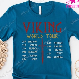 Viking Shirt, Viking World Tour Shirt, Viking History T-shirt, Norse Mythology, History Teacher E4913