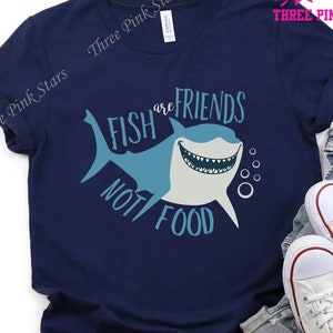 Finding Nemo Shirt - Bruce Shark T-shirt - Fish Are Friends Not Food E4271