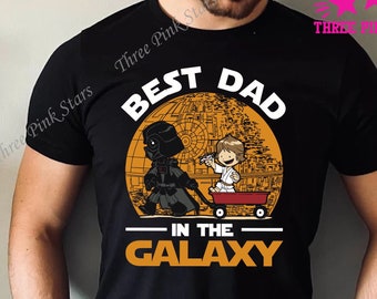 Best Dad In The Galaxy With One Daughter Shirt, Father's Day Gift, Star Wars Shirt for Dad, Husband Gift, New Dad Tee E3775