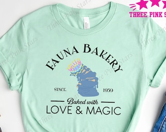 Sleeping Beauty Shirts, Fauna Bakery Shop, Fairy Godmothers Shirt E3980