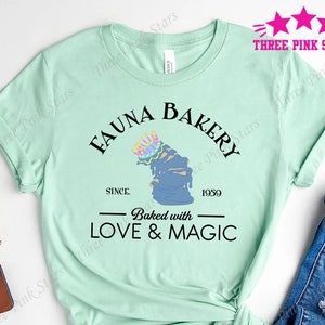Sleeping Beauty Shirts, Fauna Bakery Shop, Fairy Godmothers Shirt E3980