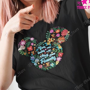 Alice in Wonderland Shirt, Wildflower T-shirt, Epcot Tee E4002