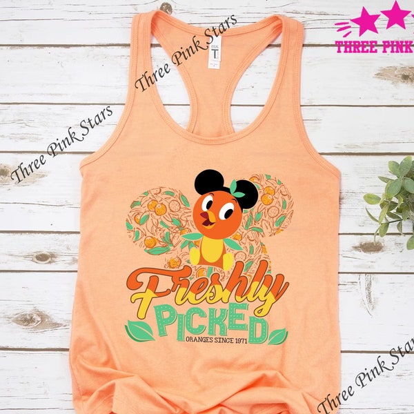 Funny Orange Bird Tank Top, Freshly Picked Oranges For Flower and Garden Tee, Florida Adventureland Tank Top E4045