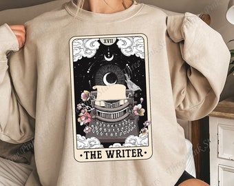 Der Schriftsteller Tarot Sweatshirt, Shirt für Autor, Journalist Geschenk Tee, Roman schreiben Geschenk, Schriftsteller Sweatshirt, Schriftsteller Sweatshirt E4900