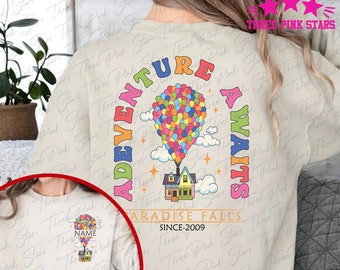 Pixar Up Shirt / Sweatshirt, Up Balloon Haus Shirt, Paradise Falls E5178