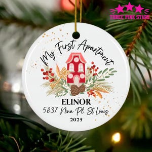 Personalized New Apartment Ornament, My First Apartment Ornament, New House Keepsake R0197