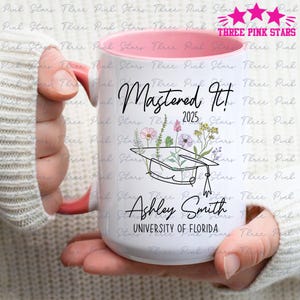 Mug personnalisé diplôme de maîtrise, cadeau de diplôme de maîtrise, cadeau de maîtrise, cadeaux de remise de diplôme universitaire pour elle E6590