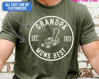 Camiseta/Sudadera "El abuelo corta el césped mejor", Camiseta personalizada para abuelo, Camiseta vintage de cortacésped, Camiseta personalizada para abuelo E9733