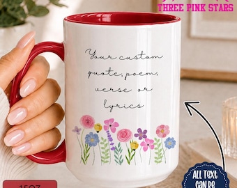Custom Text Mug, Personalized Quote Message Mug E10826
