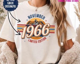 Personalized Birthday Shirt, Custom Retro 1966 Birthday Shirt E10811