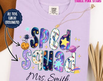 Personalized Galaxy Sped Squad Shirt, Custom Space Special Education Teacher Shirt E10387