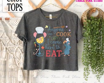 Top corto Chef Remy, Camiseta corta Remy Snacking, Camiseta Rem Ratatouille, Top corto Epcot Food and Wine E7181