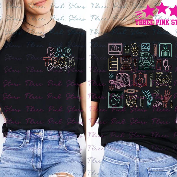 Personalized Rad Tech Shirt, Radiology Shirt, X-ray Tech T-Shirt, Radiologist Gift, CT MRI Tech Graduation E5648