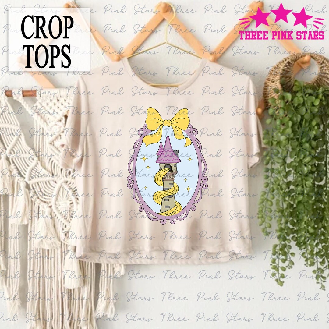 Tangled Crop Top, Rapunzel's Tower Crop Tee E6103 - Etsy