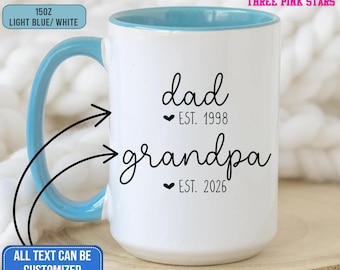 Taza personalizada para papá y abuelo, Taza personalizada para papá y abuelo E9742