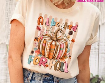 Bookish Fall Shirt, Autumn Reading T-Shirt, Book Lover Gift, Bookworm Tee BK000063