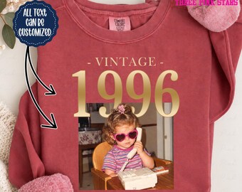 Personalized Vintage Photo Birthday Shirt/ Sweatshirt, Custom 1966 Birthday Shirt E10745