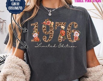 Personalized Vintage Birthday Shirt/ Sweatshirt, Custom 1976 Birthday Shirt E10834