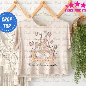Crop top met de gelukkigste plek op aarde, crop top Magic Kingdom, crop top Magical World E5936