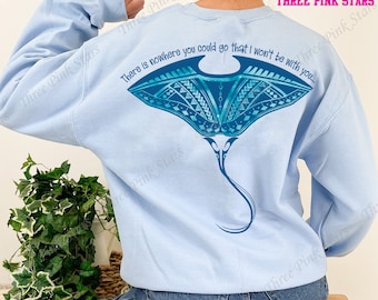 Moana & Grandma Tala Sweatshirt, Moana Manta Ray Tribal Sweatshirt, Moana Stingray Tee E4962