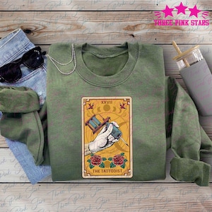 Sudadera con la carta del tarot del tatuador, sudadera con la carta del tarot del tatuador, regalo para el tatuador E5335